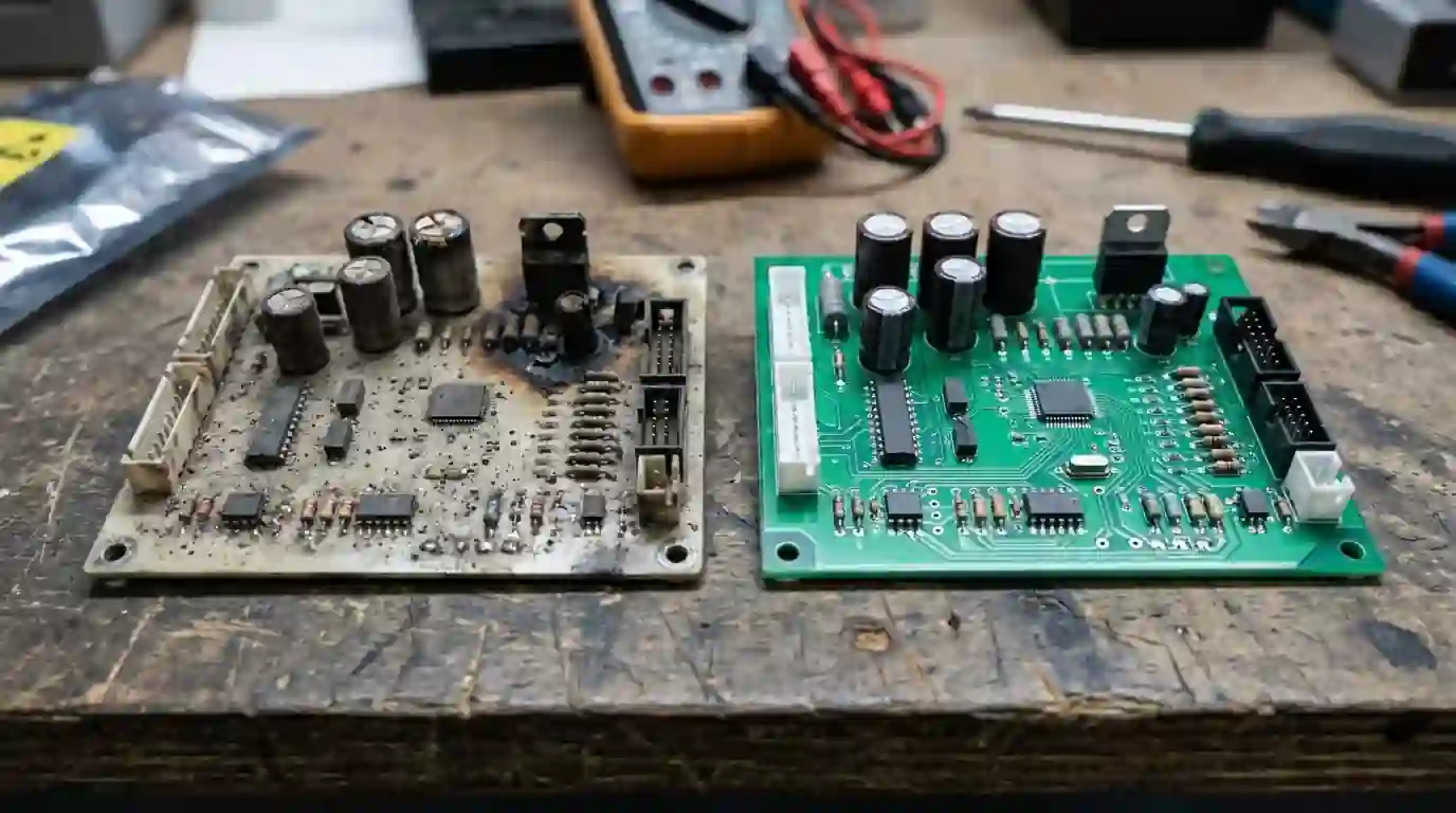 Technician at work on a repair