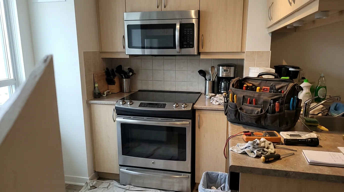 Typical home appliance setup near Pasadena